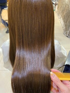 ヘアリゾートエーアイ 高田馬場店(hair resort Ai) 20代30代40代マロンベージュ/Aラインボブ/かきあげ[高田馬場駅]