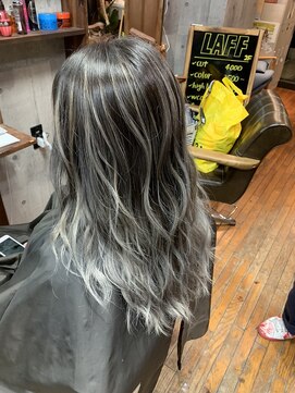 ラフ 難波店(LAFF) #黒髪#ボブルフ#ネビージュ#小顔#ワンレン