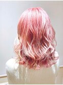 ピンクカラー/チェリーブラウン/ダブルカラー/ケアブリーチ