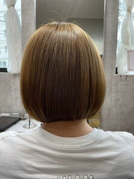 カームバイリコ 学芸大学(calm by liko) 斜めバング/グレージュカラー/デザインカラー/学芸大学