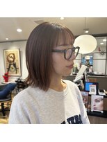 アルマヘアー(Alma hair by murasaki)&nbsp;◎伸ばしかけボブのオレンジベージュ◎