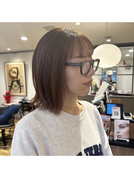 アルマヘアー(Alma hair by murasaki) ◎伸ばしかけボブのオレンジベージュ◎