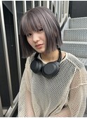 外はねボブ ハイトーン ブルーブラック ワイドバング