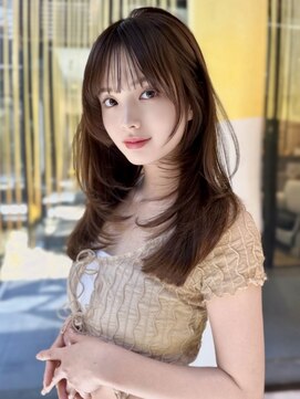 シティ(CITY) 韓国風レイヤーカット ミディアムレイヤー ストレートヘア