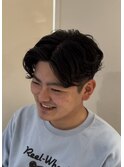 大分メンズラルフカールスパイラルパーマショート刈り上げ
