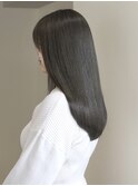 髪質改善ストレート×オリーブグレー