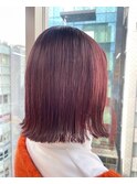 暖色カラーボブ