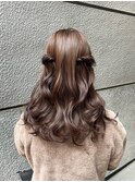 ねじねじハーフアップ