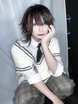 エルシャドール(EL-SHADDOLL)&nbsp;シールエクステメッシュ赤／red／メンズスタイル／地雷系