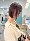 大人可愛い前髪アリ前下がりボブ◎刈り上げボブ20代～50代