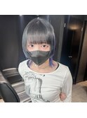 中性的メンズウルフカットマッシュウルフショートウルフカット