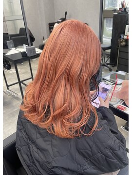 シエンゴールド(CIEN gold) オレンジピンク/暖色カラー/ブリーチ#浜松駅#カラー#ブリーチ