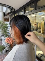 スタイル 茅ケ崎(STYLE)&nbsp;［風花］インナーブリーチでできるオレンジカラー