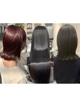 今までと違う！酸性ストレート、縮毛矯正◇ダメージを極限まで抑え、柔らかい仕上がりとツヤが手に入る★