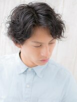 グルーミングサロン バーバー キャッスル 北浦和西口(Grooming salon Barber Castle) かき上げアッシュブラックカルマパーマ韓国ヘアY北浦和