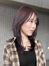 マッシュ アドベ 八戸ノ里(MASHU ADOBE) 【ダメージレスカラー使用】艶パープルカラー