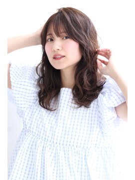 アルベロ(albero) デジタルパーマ ミディアム チョコブラウン 20代 30代 40代