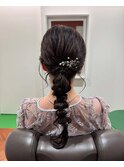 ロングヘア特権！編みおろしスタイル♪