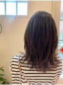 イメチェン/ブルーブラック/美髪/ワイドバング