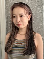 サンク 原宿 表参道(cinq)&nbsp;コントラストのあるグレージュのインナーカラー