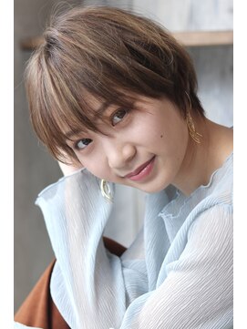 ベルヘアーデザイン 堺東(Belle hair Design) 韓国風ショートヘアオリーブグレージュ堺東20代30代40代50代