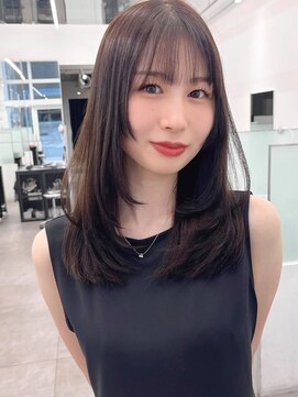 ニトバイアンキシム(nit by ahnkism) 【レイヤーカット】韓国ヘア顔まわりカットロングレイヤー堀江