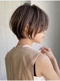 30代40代50代大人ショート髪型丸顔前髪あり似合わせ 安