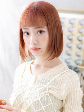 カバーヘアアンドスパ ブリス 浦和(COVER HAIR&SPA bliss) ★ぱっつん前髪チェリーレッド小顔ミニボブレイヤー10代20代★2