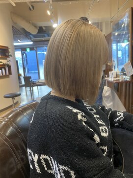 サンドレオ 新宿店(sand Leo) 顔周りカット/縮毛矯正/ダークブラウン/コーラルピンク