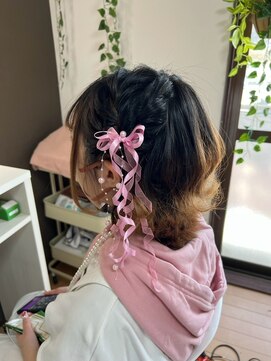 ジェミータ 横浜 サイド編み込み【横浜/ヘアセット/着付け/ヘアメイク】