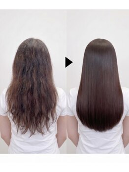 ルルクス ヘアーサロン(LuLux)の写真/【髪質改善・縮毛矯正が人気です☆】薬剤選定でダメージも最小限に!うるツヤストレートで自然な艶髪に♪