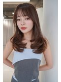 ANGELICA 韓国風内巻きレイヤー ビターブラウン