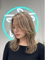 吉&nbsp;外国人風ミルクティー＊バレイヤージュハイライト