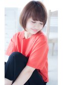 アンジュヘアー　大人かわいい　ふんわりショートボブ