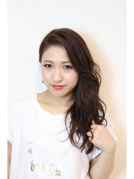 ヘアーサロン エクラ(HAIR SALON eclat) かき上げバング☆暗髪グラマラスMIXウエーブ