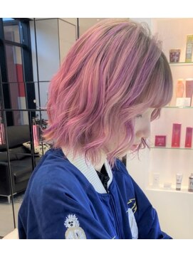 キーン 吉祥寺店(keen) 《NANAKO》ピンク/ラベンダーのランダムハイライト