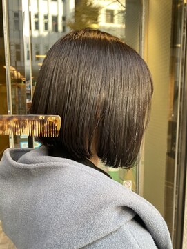 エル(EL by green) オリーブベージュ×パラパラボブ