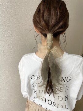 オウルヘアー(Owl hair) チュールリボンアレンジ