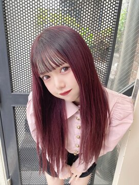 サロンドミルク 原宿(salon de MiLK) 【salon de MiLK 原宿】髪質改善ストレート×ピンクラベンダー