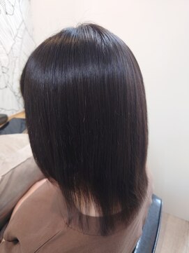 ヘアーカルチャー 小倉台店 HAIR CULTURE ミディアムストレート髪質改善トリートメント小顔ロブ