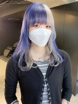 ペレ 渋谷(PELE) J87_ホワイト×パープル デザインカラー