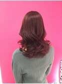 ミディアムウェーブ☆ピンクブラウン