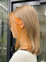 ヴァーディ オモテサンドウ(Vardy omotesando)&nbsp;高明度オレンジインナーカラー＋ベージュカラー