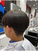 絶壁解消ナチュラルマッシュ黒髪刈り上げ仙台