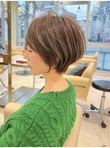 ショートボブ髪型20代30代40代50代前髪あり前髪なし【橋本】