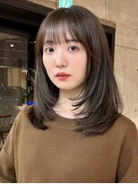 シックス(SIX) NAOレイヤーカット/顔まわりレイヤー/ブラウンカラー/ツヤカラー