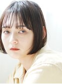 ミニボブ　シースルーバング　ショートカット