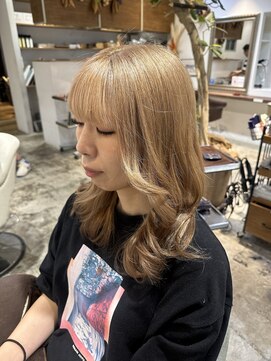 ナルヘアー 越谷(Nalu hair) ミルクティーベージュ/ハイトーンカラー