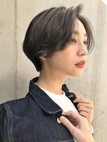 センターパート/毛流れパーマ