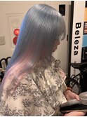 9871ニュアンスカラーホワイトピンクインナーカラーブルージュ
